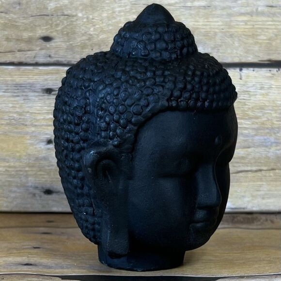 Buddha decorative head sculpture  Skze 6” X 4” Approx Plaster or similar - Picture 3 of 9